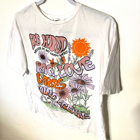 ole by Koton Tops - Ole by Koton size M (teenage) white graphic tee. EUC.